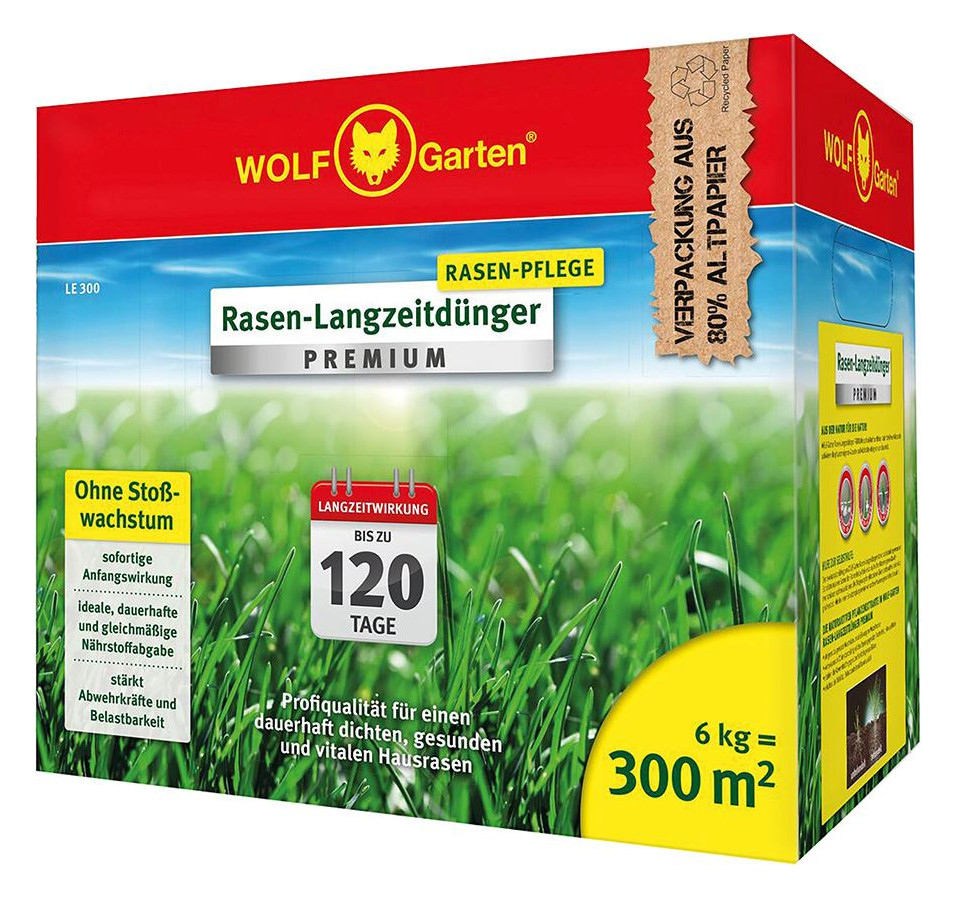 Bild Rasen-Lanzeitdünger 6kg LE 300 Premium - WOLF GARTEN-1