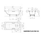 Kaldewei Badewanne SANIFORM PLUS STAR 333 160x75cm, Vollantislip Perl-Effekt, manhattan