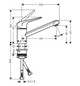 hansgrohe Spültisch-Einhebelmischer 100 Focus M42 1jet, chrom