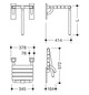 HEWI Klappsitz 801 345x408mm, mit Bodenstütze, felsgrau