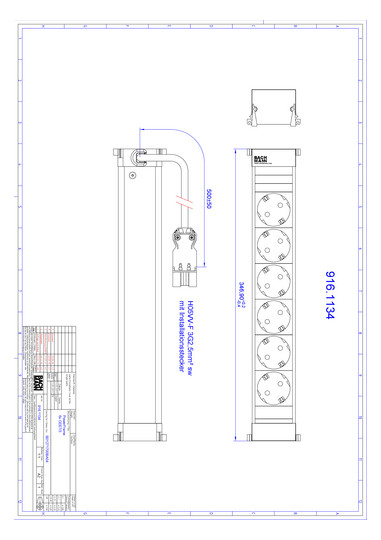 Bachmann POWER FRAME 6xCEE7/3   916.1134 