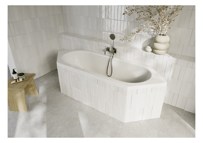 6-Eck-Badewanne BetteStarlet 2040 188x70x42cm, Glasur, starwhite