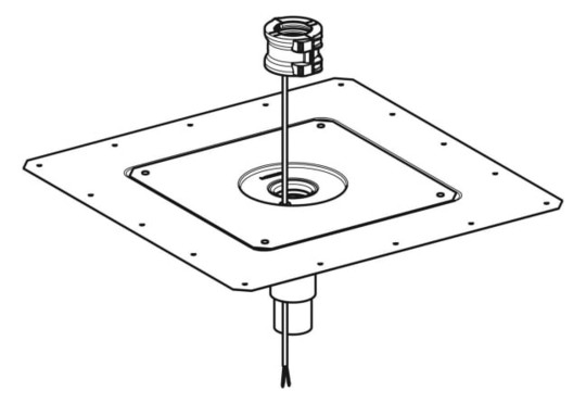 Geberit Dachdurchführung Pluvia d56 DN 56, Ø 56 mm, mit Brandschutz/Heizung 230 V/8 W