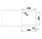 Blanco Becken SUBLINE 500-IF/ASteelFrame SILGRANIT 54,3 x 51 cm, PuraDur anthrazit, Einbau von oben, ohne Ablauffernbedienung