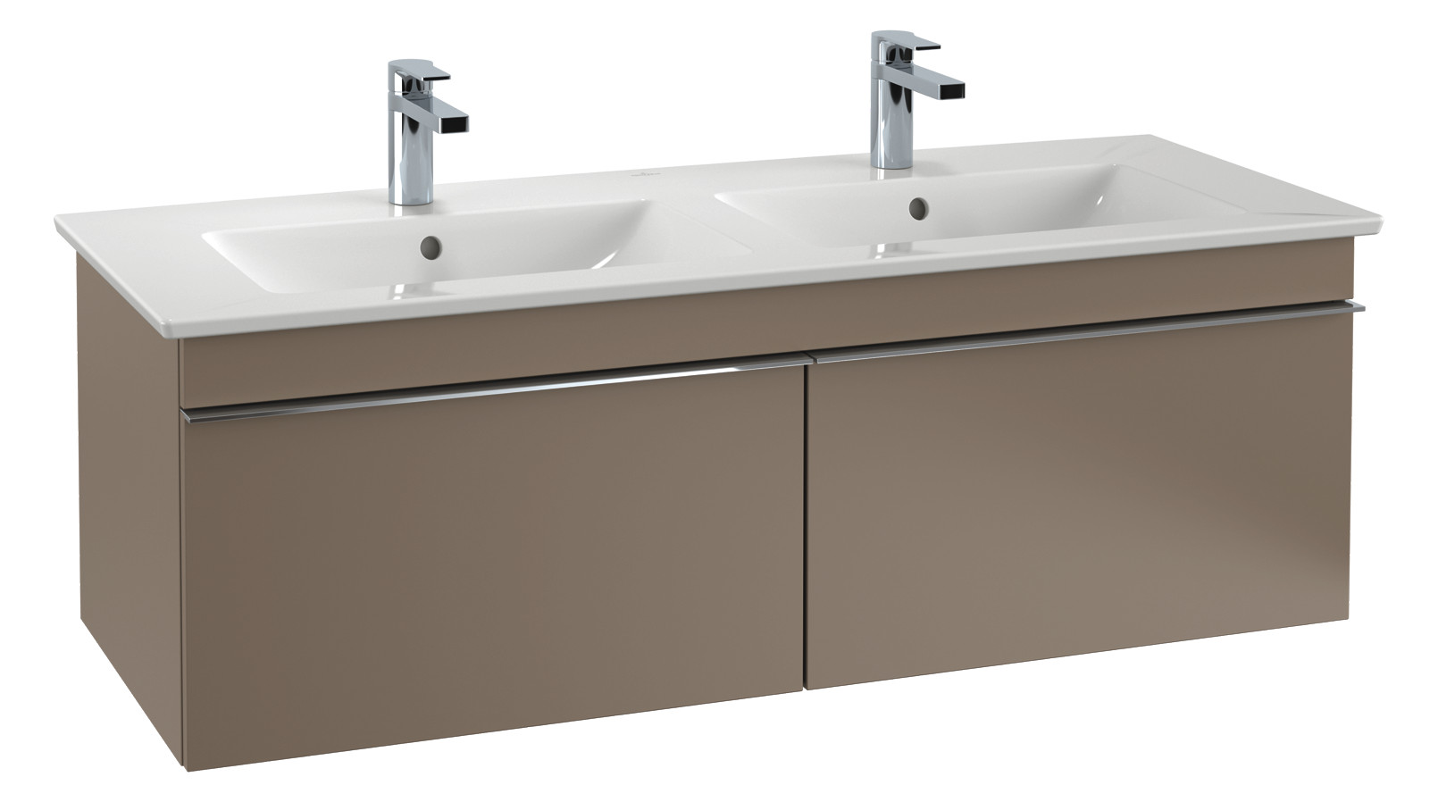 V&B Waschtisch-Unterschrank Venticello 125,3x42x50,2cm, Griff White, stone oak