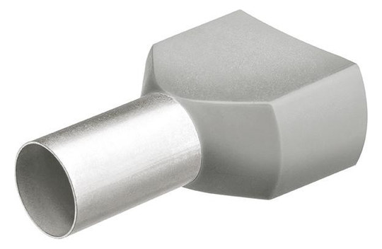 KNIPEX-Aderendhülse Twin mit Kragen 9799371 - grau,...