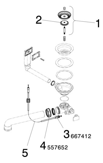 ABLAUFVENTIL 11/2 MIT BOWDENZUGMECHANIK ÜBERLAUF QUADRATISCH 7139.161