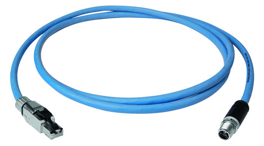 Patchkabel Cat7 S/FTP IP67 5m bl M12 RJ45 gekreuzt 24qmm