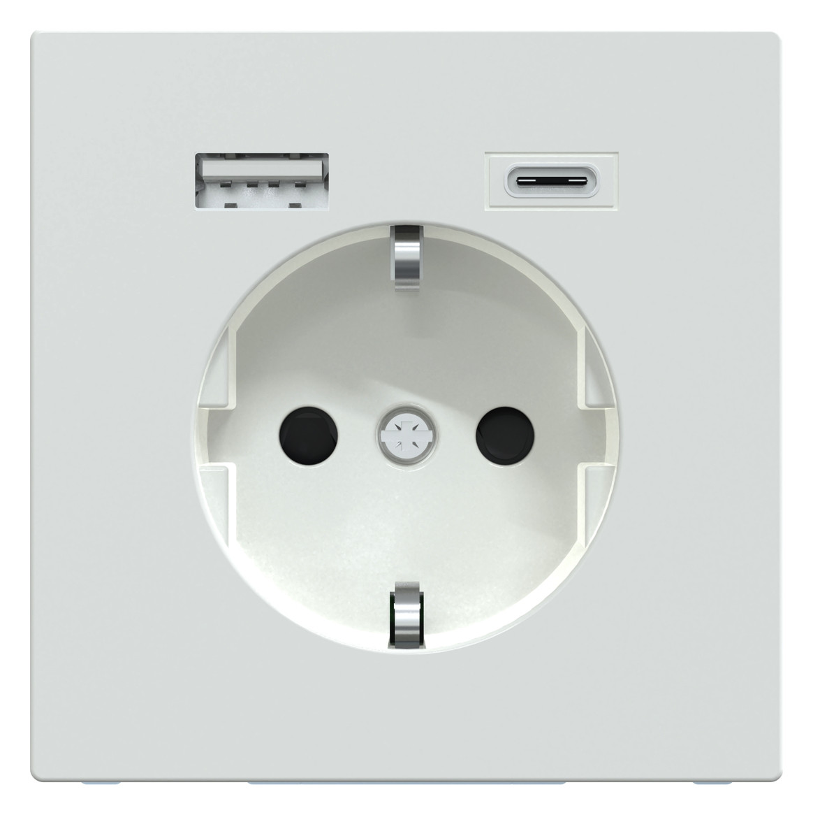 Steckdose 1f lows glz 1USB-A 1USB-C UP m.BS Mit erhöhtem Berührungsschutz IP20