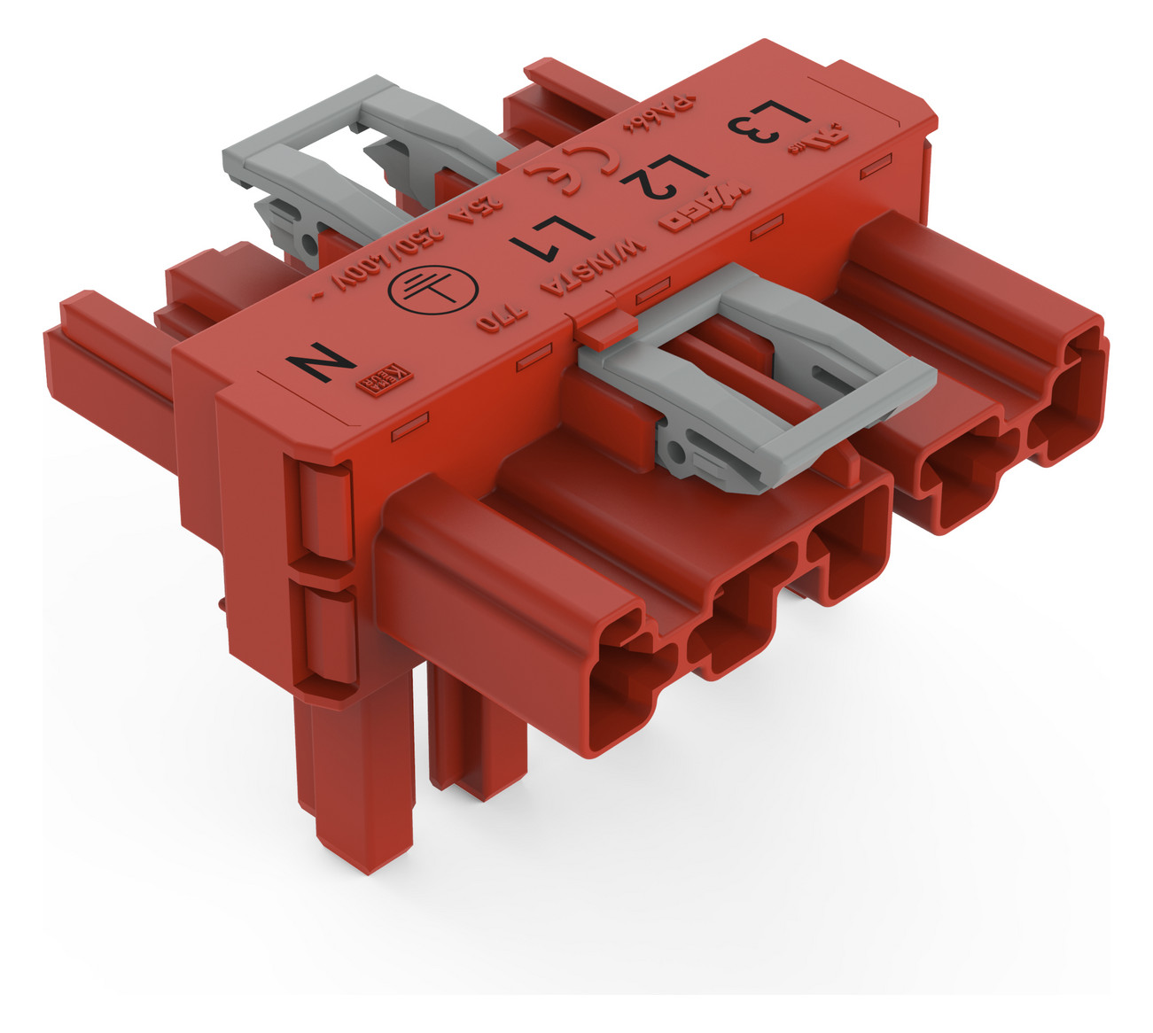 T-Verteiler PA Serie 770 5Eing 5p 10Ausg Polyamid (PA) 400V 25A IP20 hfr 85°C