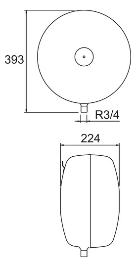 Pneumatex Druckausdehnungsgefäß Aquapresso AD 18.10, 18 l, 10 bar, Diskusform