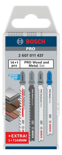 BOSCH-Stichsägeblatt-Set Wood/Metal - 15-teilig...