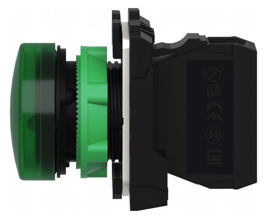 Leuchtmelder komplett 1f LED UC rnd hoch Ø22mm gn IP66