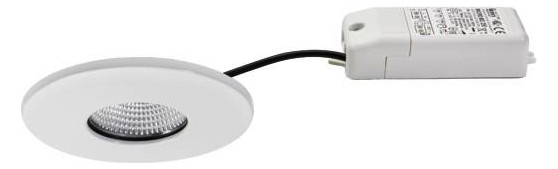 LED-Einbaustrahler 4,5W 2700-4000K 510lm Konv ws 1LED Alu IP44 mt RF:hochglänzend