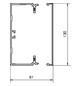 Leitungsführungskanal Kst 61x130x2000mm lgr unbeh LF-K 5580qmm RAL7035