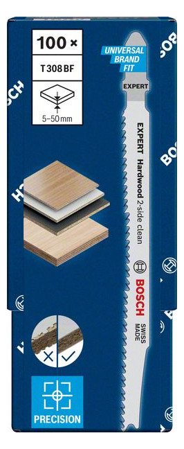Bild Stichsägeblätter a 100 St T 308BF EXPERT - BOSCH-1