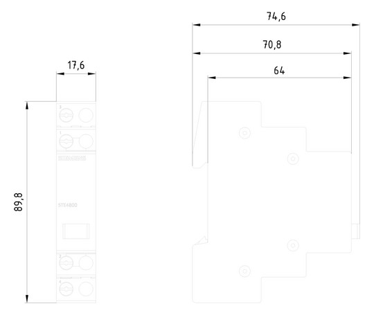 Taster REG 1S 1Ö 20A 230VAC 1TE
