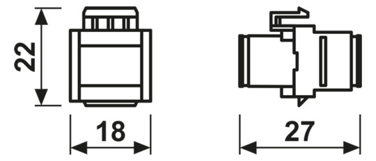 LWL-Kupplung SC SC MM Metall Kst vi einrasten