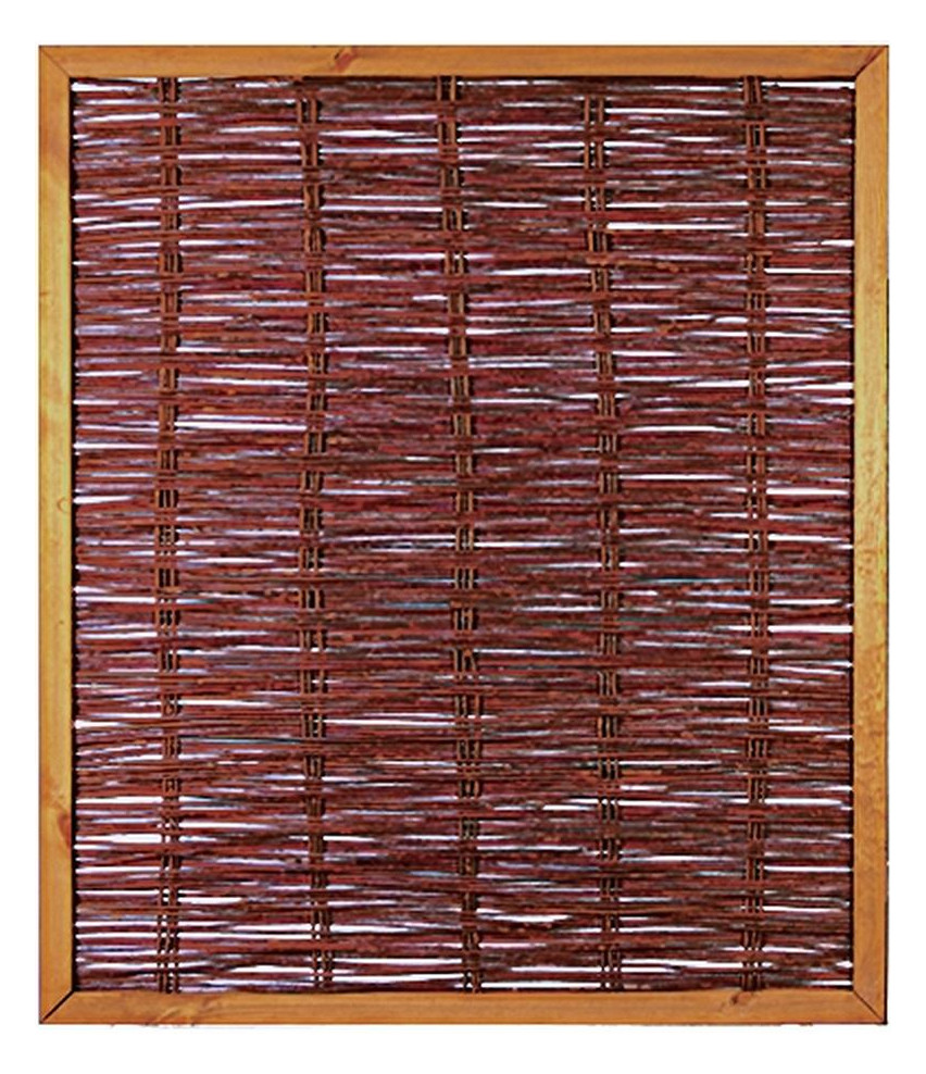 Bild FAKO Weidengeflechtzaun 120 x 140 cm, mi t umlauf. Rahmen - n.a.-0