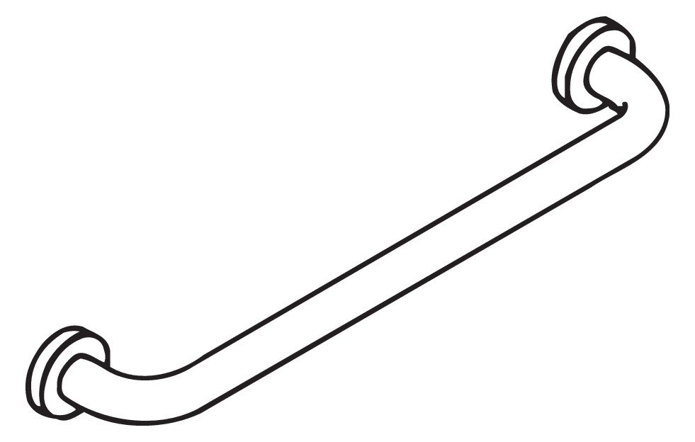 HEWI Badetuchhalter 477 457 mm, anthrazitgrau, Rosetten d&#x3D; 60mm