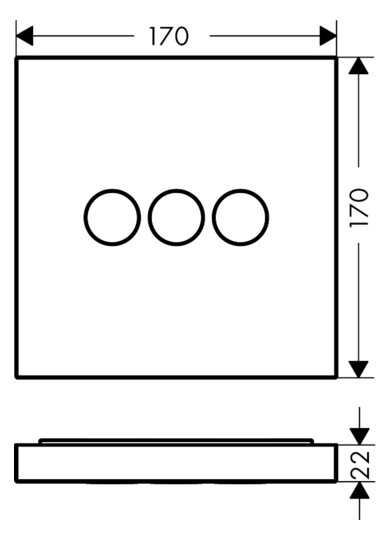 hansgrohe Fertigmontageset ShowerSelect UP-Ventil, 3 Verbraucher, eckig, chrom