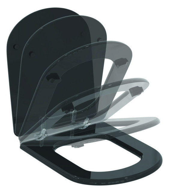 Ideal-Standard WC-Sitz Calla MDF, Scharniere Edelstahl, Softclosing, schwarz Ideal-Standard WC-Sitz Calla MDF, Scharniere Edelstahl, Softclosing, schwarz