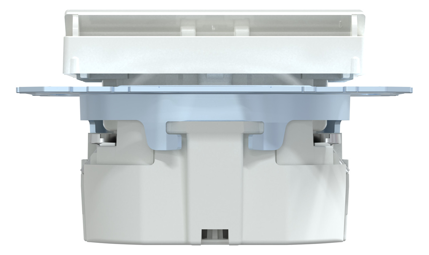 Steckdose 1f akws glz System M UP m.OL m.BS aktivweiß Mit Orientierungslicht