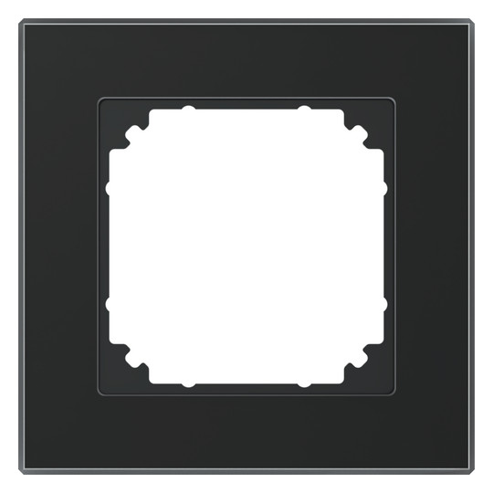 Rahmen 1f ony-sw glz M-PLAN Glas f.GEB-K onyxschwarz Unterputzmontage