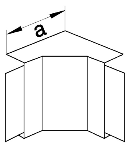 Inneneck LF-K 25x25mm ver-ws RAL9016 HFT hfr Kst unbeh