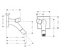 hansgrohe Fertigmontageset Axor Starck Organic UP-2-Griff-Waschtisch-Armatur, Auslauf 187mm, brushed bronze