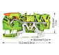 Schutzleiter-Reihenklemme 0,25-4qmm gn/ge 1Etage Hutschiene TH35