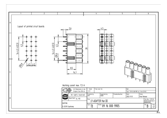 HART LP-ADAPTER HAN DD       09160009905 