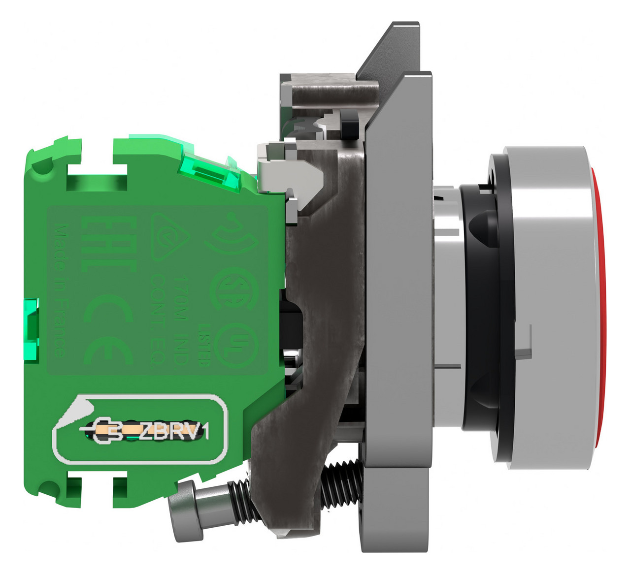 Drucktaster 1f rt rnd Ø22,5mm 1S IP30 fl Tastend