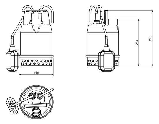 Zehnder-Pumpen Tauchmotorpumpe Drain Inox 50 MA, 2 A, P1 400 W, P2 250 W, zur Entwässerung