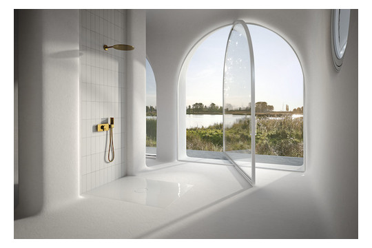 Bette Duschfliese PLUS BetteAir 1500 x 1000 mm, bahama beige, Rechteck, glasierter Titan-Stahl