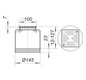 Dallmer Aufsatz Serie 15 ECN 15, Rost Edelstahl 1.4301, verschraubt, 100x100mm