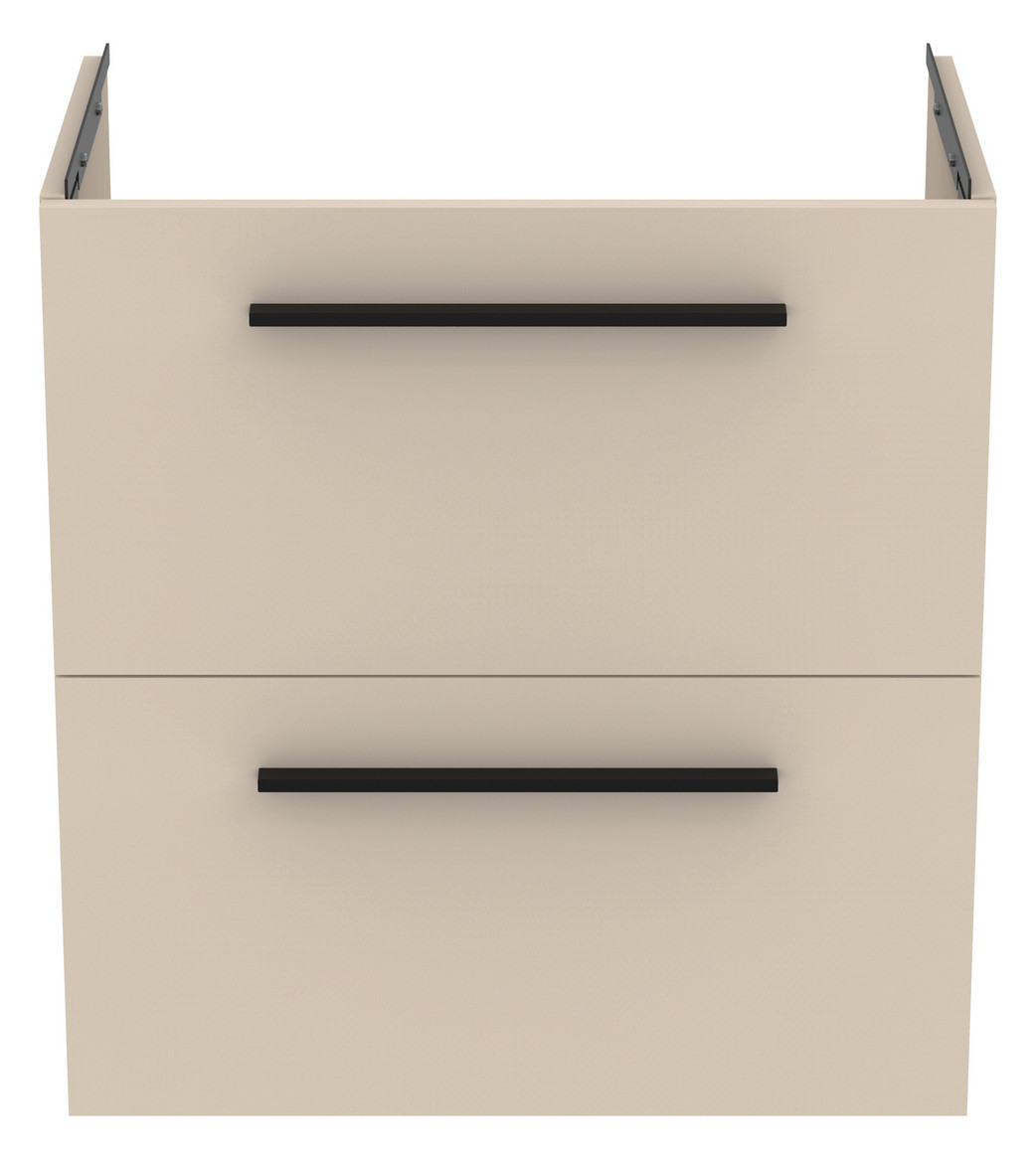 Ideal-Standard Möbel-Waschtischunterschrank i.life S 2 Auszüge, 60 x 37,5 x 63 cm, sandbeige matt