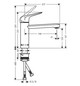 hansgrohe Spültisch-Einhebelmischer 120 Focus M42 1jet, chrom