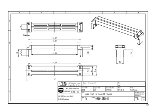 HART D SUB IDC 37 pole       09664080001 