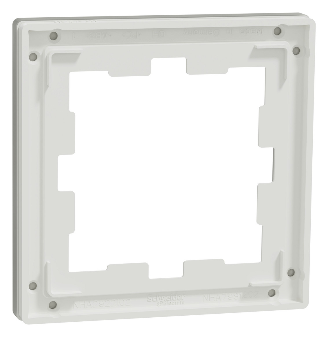 Rahmen 1f krws glz D-Life Glas f.GEB-K kristallweiß Unterputzmontage