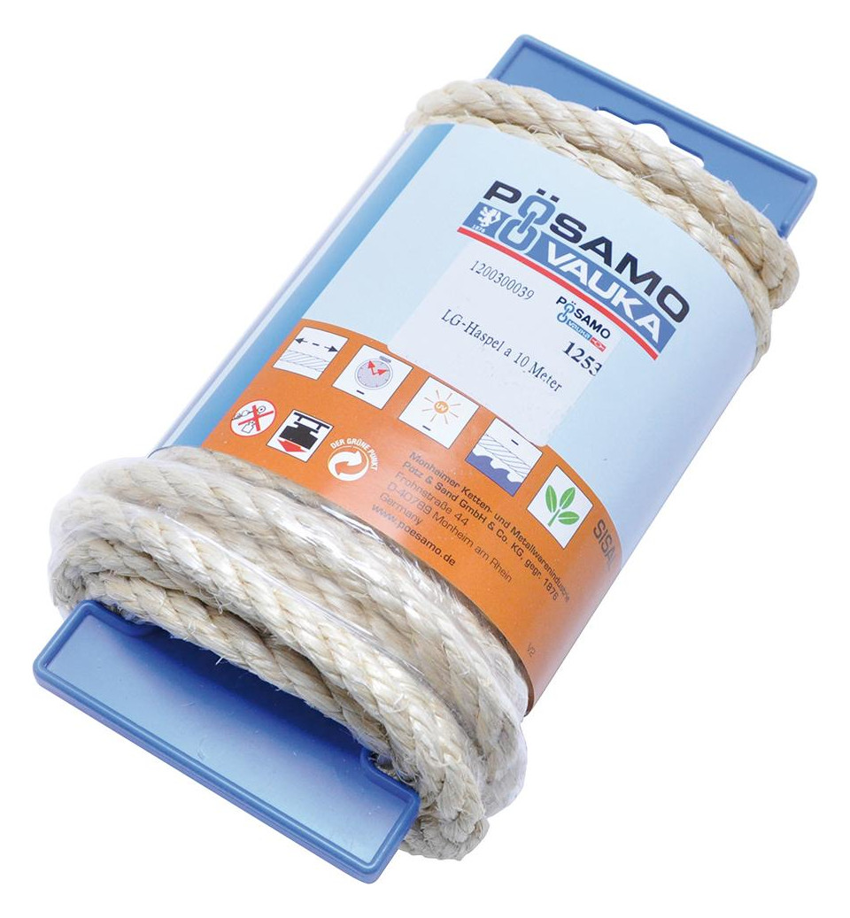 Bild Sisal-Seil gedr. natur 8,0mmx10m auf Lg- Haspel - PÖSAMO-0