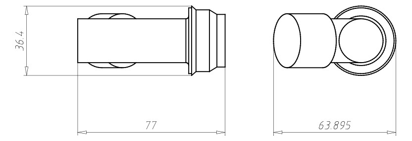 Leitungsauslass Rohr beton Ø25mm 1f 72x35mm Leitungsauslass Rohr beton Ø25mm 1f 72x35mm