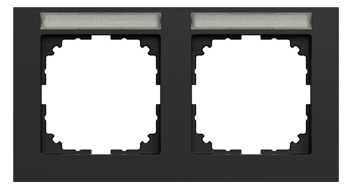 Rahmen 2f sw mt horiz BSF Kst Thermopl Textfeld/Beschriftungsfläche
