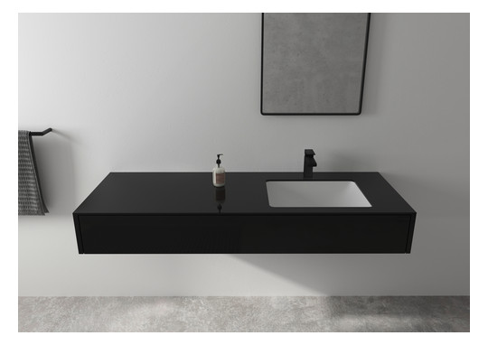 hansgrohe Waschtisch-Einhebelmischer 100 Vernis Shape mit Zugstangen-Ablaufgarnitur, mattschwarz
