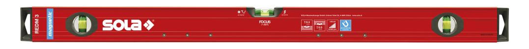 Bild Magnet-Wasserwaage LM REDM 3 60cm pulver beschichtet Sola-0