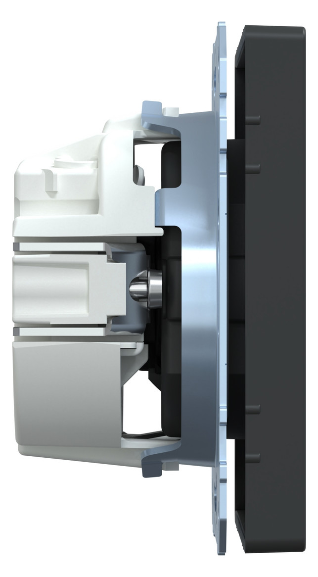 Steckdose 1f anth glz System Design UP m.BS Mit erhöhtem Berührungsschutz IP20
