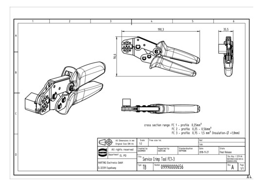 HART Service Crimpzange FC1- 09990000656 
