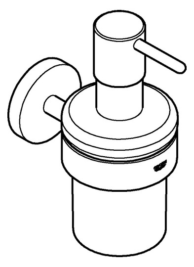 GROHE Seifenspender Essentials 160ml, mit Halter, verdeckte Befestigung, supersteel