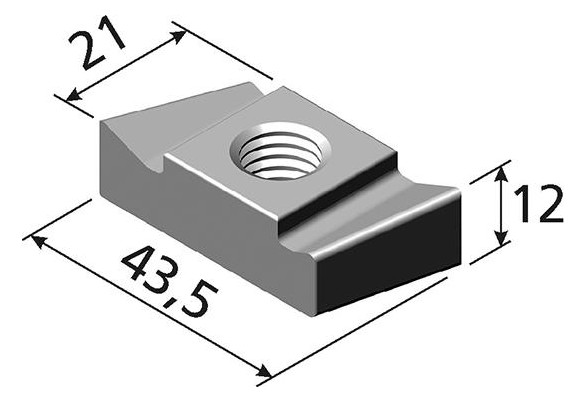 Bild Gewindeplatte Typ 50/30 galZn M12 - Neutral-1