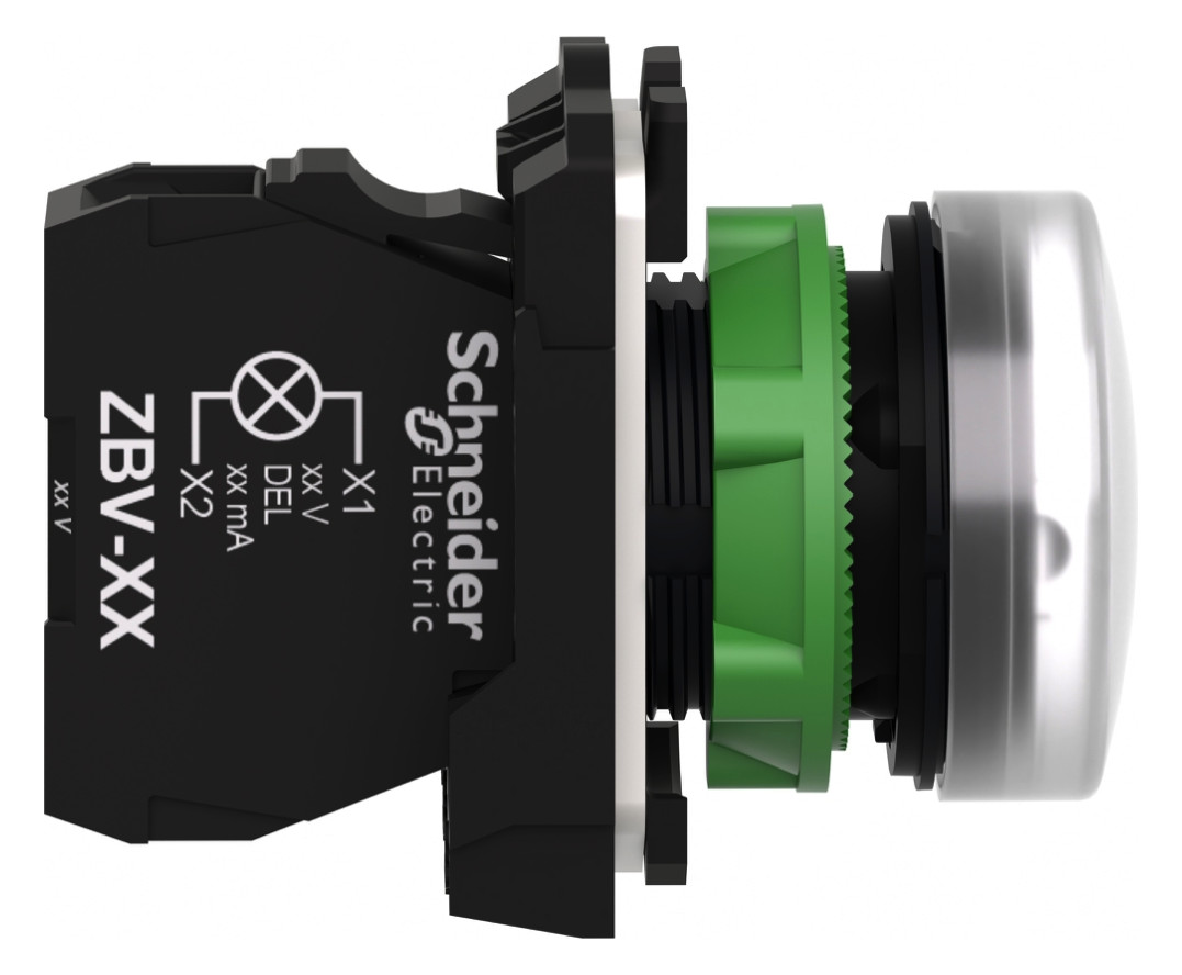 Leuchtmelder komplett 1f LED AC rnd hoch Ø22mm ws IP66